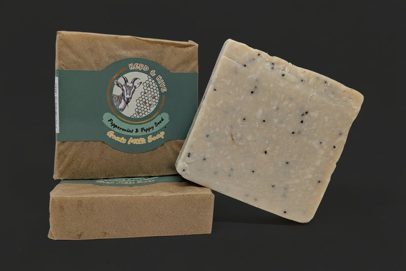 Peppermint & Poppyseed Goats Milk Soap