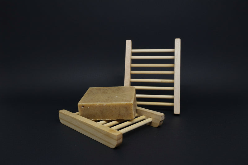Natural wooden soap dish